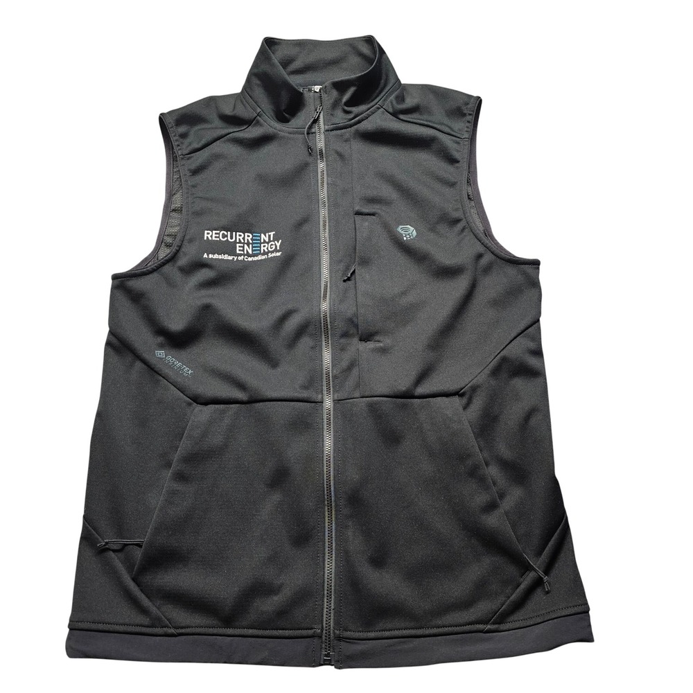 NWT Mountain Hardwear Gore-Tex Infinium Vest Mens Small P Black Softshell OM8959